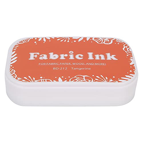 Stempelkissen, bunte Basteltintenstempelkissen für Stempel Papier Scrapbooking Holz Stoff(Orange) von HEEPDD