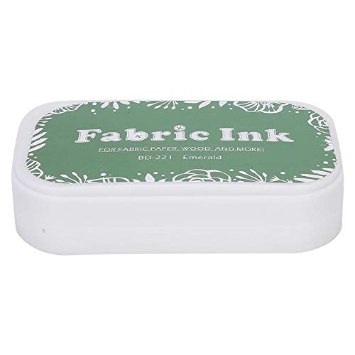 Stempelkissen, bunte Basteltintenstempelkissen für Stempel Papier Scrapbooking Holz Stoff(Smaragd) von HEEPDD