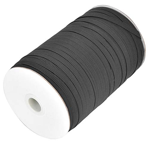 Hohe Elastizität, Schwarz-Weiß-Elastizitätsband 0,6 Cm X 200 Meter, Geschnittene Länge, Nähen, für Multifunktionale Schutzkleidung mit Lang Anhaltender Versorgung (BLACK) von HEEPDD