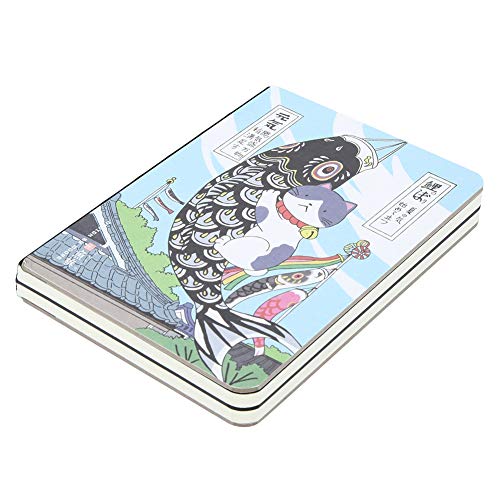 Mini Notizbuch, 224 Seiten Schöne Handmalerei Cover Notizbuch Hand Draw To Do Liste Notizbuch Journal Pad zum Schreiben Cat Style Hand Draw Notizbuch[Fisch-Flagge]Büromaterial von HEEPDD