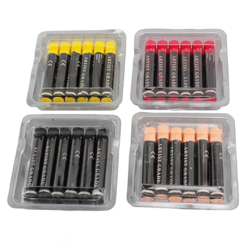 Ölpastellset, Lebendige Farbauswahl, Hohe Farbsättigung, Mischbar und Mischbar, 24 Pcs Schwarz Rote Gelbe Hautfarbe 4 Color Weichöl Farbe S, Ideal Zum Zeichnen, Malerei, Ölpastellset, Lebendige Farbauswahl, Hohe Farbsättigung, Mischbar und Mischbar, 24 Pcs Schwarz Rote Gelbe Hautfarbe 4 Color Weichöl Farbe S, Ideal Zum Zeichnen, Malerei, von HEEPDD
