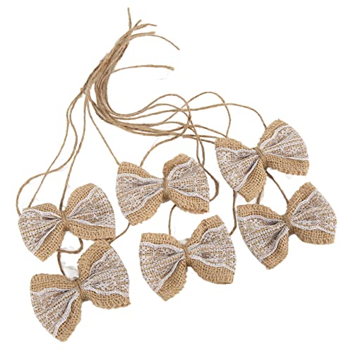 Ornament Wrader Bogen, 6 Sackleinenbögen, Jute Stoff und Spitzenhandwerk für Weihnachten, Hochzeiten, Partys, Wohnkultur, Geschenkverpackung, Handwerkshandwerk Ornament Wrader Bogen, 6 Sackleinenbögen, Jute Stoff und Spitzenhandwerk für Weihnachten, Hochzeiten, Partys, Wohnkultur, Geschenkverpackung, Handwerkshandwerk von HEEPDD