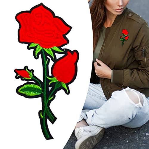 Rose Bestickte Patch Schöne Blumeneisen auf Patch für Kleidung Hemden Hüte Dekoration, Sicheres Material für DIY -Enthusiasten und Bastelprojekte Rot Rose Bestickte Patch Schöne Blumeneisen auf Patch für Kleidung Hemden Hüte Dekoration, Sicheres Material für DIY -Enthusiasten und Bastelprojekte Rot von HEEPDD