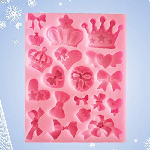 Silikon Fondant -Kuchenform, Kronen -Bogenknoten DIY Backwerkzeug, Leicht zu Enttäuschend und Sauber, Hohe Temperaturresistenz, Sicher für Mikrowelle oder Ofen, Attraktives Styling, Gute Helfer für von HEEPDD