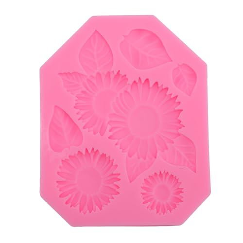 Sonnenblumen -Silikonformung, Nicht -Stick für Kuchendekoration und Handwerksprojekte, die Einfach mit Ofen -Mikrowellen und Gefrierschrank für Gummis und Seifen Verwendet von HEEPDD