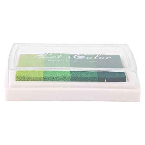 Stempelkissen, Lsushine Craft Stempelkissen Stamps Partner DIY Color Inkpad für Stempel Scrapbook Decoration(Farbverlauf Grün) von HEEPDD