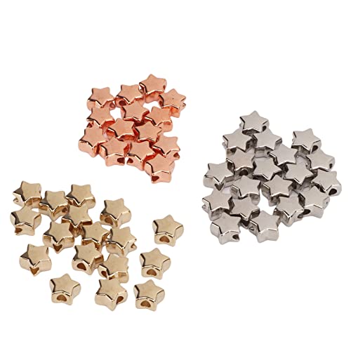 Sterngeformte Schmuck Perlen, 50 Stcs Gemischte Farbe Plastik -Abstandshalter, Kreieren Einzigartige Handwerks mit Exquisiten Design, Perfekter für Handwerksbegeisterte, Vielseitige DIY -Anhänger, von HEEPDD