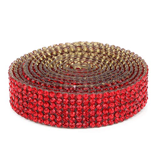 Strassbänder, Exquisite Mode für Accessoires (Rot 6 Reihen 1 Meter) von HEEPDD