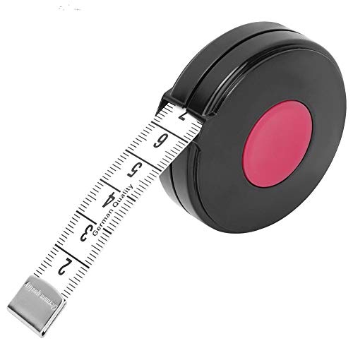 Weiches Maßband, ausziehbares doppelseitiges Maßband aus Kunststoff mit Druckknopf zum Nähen und Zuschneiden von 150 cm[rot]Reinigungsbäder von HEEPDD