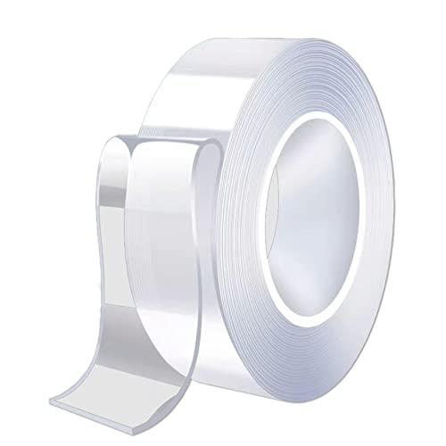 HEEYoo Doppelseitiges Klebeband Extra Stark Nano Tape Wasserfest Ablösbar Non-Marking Transparent Teppich Klebeband 1 Rolle*3 m von HEEYoo