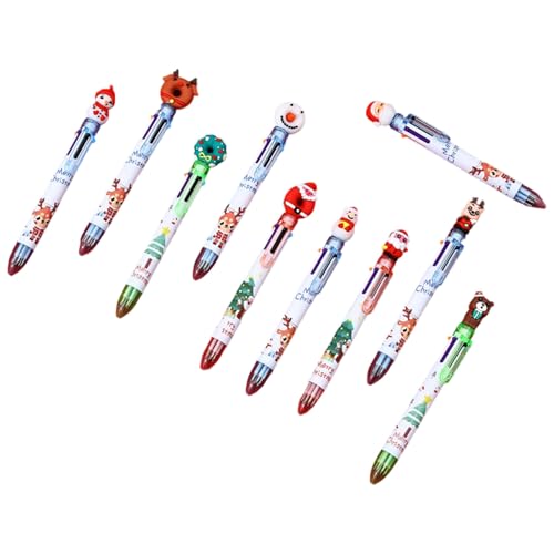 10pcs Weihnachten Mehrfarbiger Stift 6 Color In-1 Schreiben Stifte Ein Zurückkennbarer Farbiger Kugelschreiber Für Farbcodierung Journaling Weihnachtsfeier Gefällelt Briefpapier 10pcs Weihnachten Mehrfarbiger Stift 6 Color In-1 Schreiben Stifte Ein Zurückkennbarer Farbiger Kugelschreiber Für Farbcodierung Journaling Weihnachtsfeier Gefällelt Briefpapier von HEEZOU