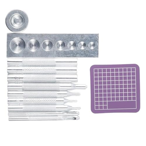 12-teiliges Leder-Lochstanz-Set für Lederarmband, Gürtel, Hohllochstanzer mit Basis und Stanzmatte 12-teiliges Leder-Lochstanz-Set für Lederarmband, Gürtel, Hohllochstanzer mit Basis und Stanzmatte von HEEZOU