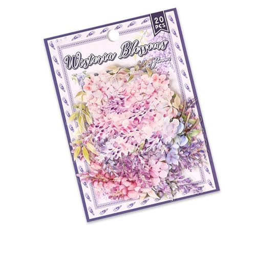 20pcs Pflanzenblatt Blumenaufkleber Wasserfeste Haustier Dekoration Für Scrapbooking Journal Phone Case Laptop Gitarre Kinder Sicher von HEEZOU