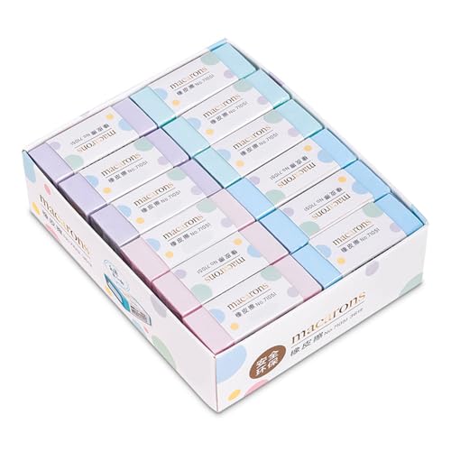 36 Stück schöne Radiergummis, Macaron-Farbe, weicher Radiergummi, Schulbedarf, Belohnung, Studenten, Kunstprojekte, Macaron-Farbstift, Malerei, Schulbedarf von HEEZOU