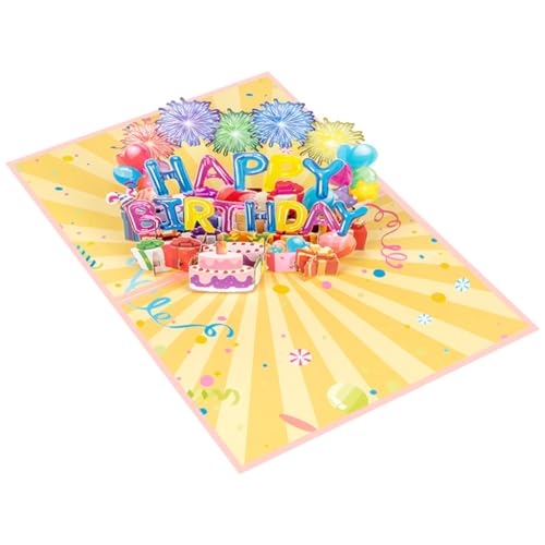 Geburtstagskarte, 3D-Popup-Karten, Faltballon-Kuchen-Karten mit Umschlag, kleine Karte für Frauen, Mutter, Ehefrau, Ehemann Geburtstagskarte, 3D-Popup-Karten, Faltballon-Kuchen-Karten mit Umschlag, kleine Karte für Frauen, Mutter, Ehefrau, Ehemann von HEEZOU