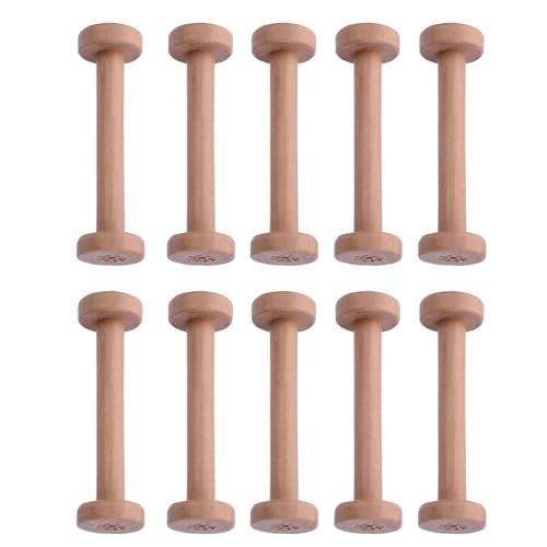 HEEZOU 10 Stück Holzfadenspulen Spulen Nähgarnspulen Spule für Nähgarnaufbewahrung Holzfaden Organizer Spule HEEZOU 10 Stück Holzfadenspulen Spulen Nähgarnspulen Spule für Nähgarnaufbewahrung Holzfaden Organizer Spule von HEEZOU