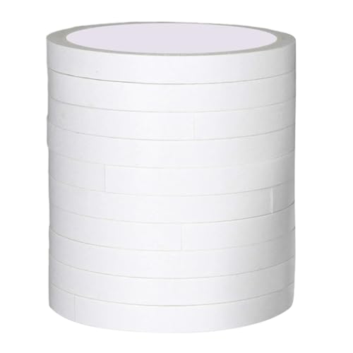 HEEZOU 10meter Mehrzweck Doppelseitiges Klebeband 10 Rollen Hochleistungs Montageband Für Kunsthandwerks Büro Heimdekoration Weißes Papier Doppelseitigseitig HEEZOU 10meter Mehrzweck Doppelseitiges Klebeband 10 Rollen Hochleistungs Montageband Für Kunsthandwerks Büro Heimdekoration Weißes Papier Doppelseitigseitig von HEEZOU