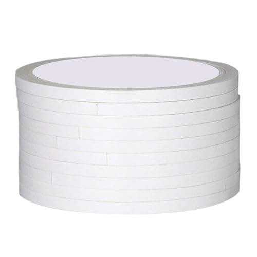 HEEZOU 10meter Mehrzweck Doppelseitiges Klebeband 10 Rollen Hochleistungs Montageband Für Kunsthandwerks Büro Heimdekoration Weißes Papier Doppelseitigseitig HEEZOU 10meter Mehrzweck Doppelseitiges Klebeband 10 Rollen Hochleistungs Montageband Für Kunsthandwerks Büro Heimdekoration Weißes Papier Doppelseitigseitig von HEEZOU