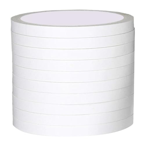 HEEZOU 10meter Mehrzweck Doppelseitiges Klebeband 10 Rollen Hochleistungs Montageband Für Kunsthandwerks Büro Heimdekoration Weißes Papier Doppelseitigseitig HEEZOU 10meter Mehrzweck Doppelseitiges Klebeband 10 Rollen Hochleistungs Montageband Für Kunsthandwerks Büro Heimdekoration Weißes Papier Doppelseitigseitig von HEEZOU