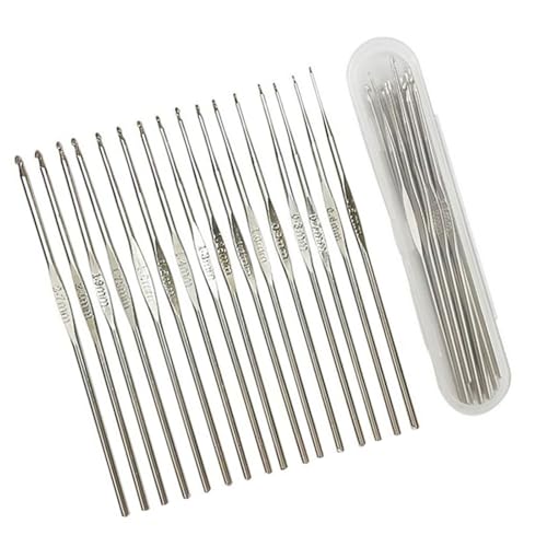 HEEZOU 16/32/37-teiliges Edelstahl-Häkelnadel-Set inklusive Stricknadel mit großem Öhr, Nähmarker und Aufbewahrungsbox HEEZOU 16/32/37-teiliges Edelstahl-Häkelnadel-Set inklusive Stricknadel mit großem Öhr, Nähmarker und Aufbewahrungsbox von HEEZOU