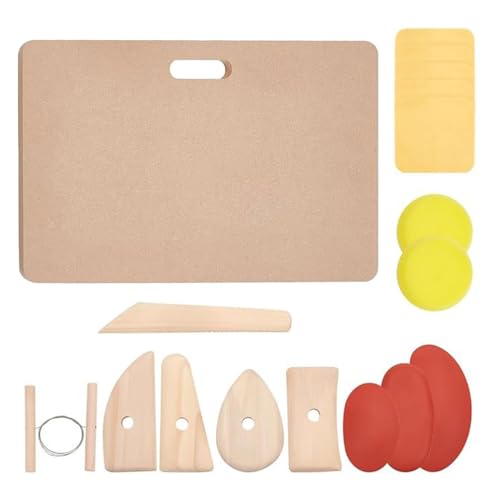 HEEZOU 17 x Ton-Keramik-Bastelwerkzeug-Kits, Töpferwerkzeug-Set, Modellierwerkzeug-Set für Modellbau, Schnitzerei HEEZOU 17 x Ton-Keramik-Bastelwerkzeug-Kits, Töpferwerkzeug-Set, Modellierwerkzeug-Set für Modellbau, Schnitzerei von HEEZOU