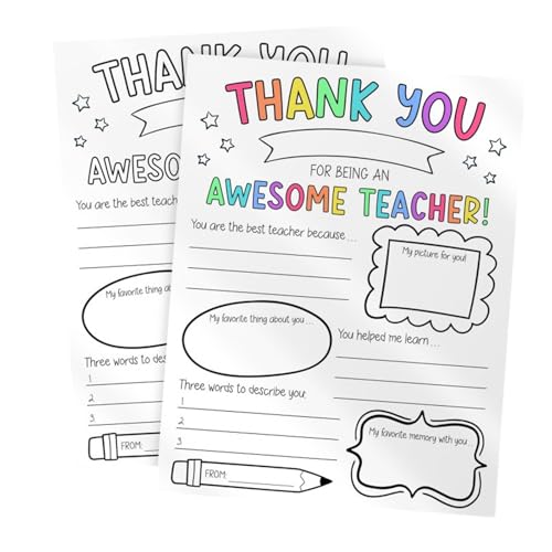 HEEZOU Individualisierter Lehrer Danke Poster Für Kinder Um Schreiben Von Draw Classroom Craft Project Lehrer Wertschätzung Woche Recycled Paper Appreciation Poster von HEEZOU