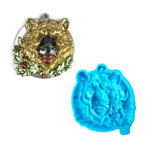 HEEZOU Silikonharz-Form für Schlüsselanhänger, Anhänger, Cartoon-Bärenköpfe, Epoxidharz-Form für Bastelzubehör HEEZOU Silikonharz-Form für Schlüsselanhänger, Anhänger, Cartoon-Bärenköpfe, Epoxidharz-Form für Bastelzubehör von HEEZOU