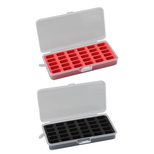 HEEZOU Spulen-Organizer, 30 Fächer, ABS, effiziente Organisation, Spulen, einfach zu bedienen, staubdicht, für den täglichen Gebrauch zu Hause, Reisen, 2 Stück von HEEZOU