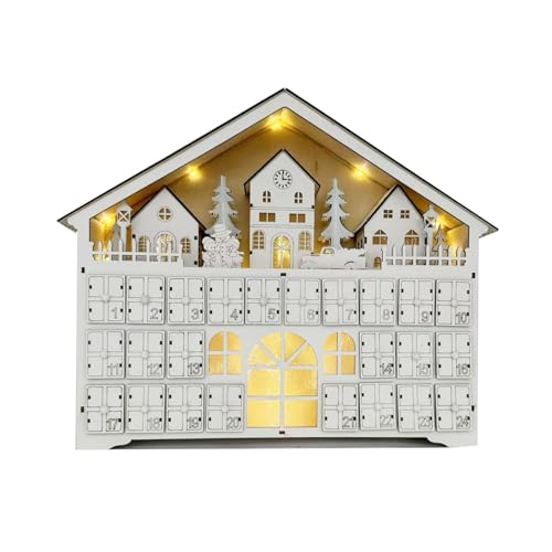 HEEZOU Weihnachts-Countdown-Kalender mit LED, dekorativer Holz-Adventskalender, 24 Tage, Schublade bis Weihnachts-Countdowns HEEZOU Weihnachts-Countdown-Kalender mit LED, dekorativer Holz-Adventskalender, 24 Tage, Schublade bis Weihnachts-Countdowns von HEEZOU