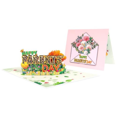 Happy Parent Day Grußkarte 3D Popup Karten Faltbar Festival Segen Karte mit Umschlag Kleine Karte für Mama Papa Happy Parent Day Grußkarte 3D Popup Karten Faltbar Festival Segen Karte mit Umschlag Kleine Karte für Mama Papa von HEEZOU
