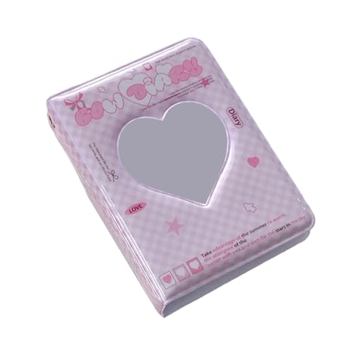 Kompaktes 7,6 cm großes Fotokartenalbum aus PVC, Idol-Fotokartenbinder mit ausgehöhltem Herz-Design und 40 Taschen für Reiseerinnerung Kompaktes 7,6 cm großes Fotokartenalbum aus PVC, Idol-Fotokartenbinder mit ausgehöhltem Herz-Design und 40 Taschen für Reiseerinnerung von HEEZOU