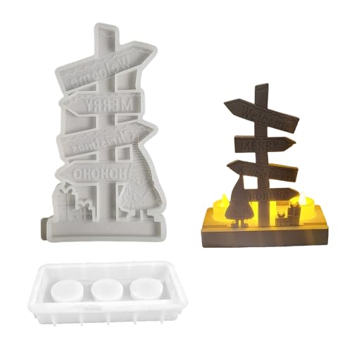 Künstlerisches Kerzenhalter-Silikonformen-Set, handgefertigt, Silikonformen, Weihnachtsmann-Schild-Einsatz Künstlerisches Kerzenhalter-Silikonformen-Set, handgefertigt, Silikonformen, Weihnachtsmann-Schild-Einsatz von HEEZOU