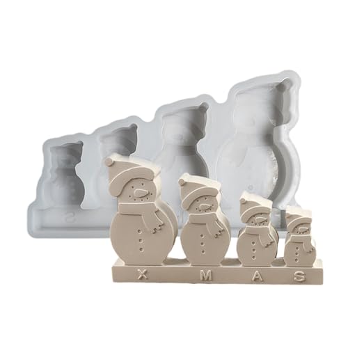 Multifunktionale Schneemann-Bastelformen aus Silikon, geeignet für einzigartige Weihnachtsdekorationen, Epoxidharz-Form von HEEZOU