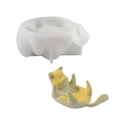 Multifunktionale Silikon-Schmuckhalter-Formen in Katzenform, flexible Silikonformen, Epoxidharz-Formen für Schmuck von HEEZOU