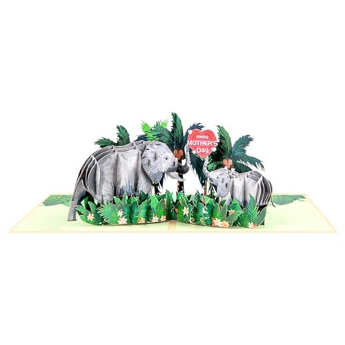 Muttertags-Grußkarte, 3D-Elefanten-Popup-Karte, Geburtstagskarte, Karten für Valentinstag, Abschluss, Jahrestag Muttertags-Grußkarte, 3D-Elefanten-Popup-Karte, Geburtstagskarte, Karten für Valentinstag, Abschluss, Jahrestag von HEEZOU
