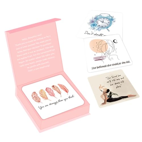 Packung mit 50 erhebenden Grußkarten, die mit positiv bejahenden motivierenden Zitaten überfüllt sind Packung mit 50 erhebenden Grußkarten, die mit positiv bejahenden motivierenden Zitaten überfüllt sind von HEEZOU