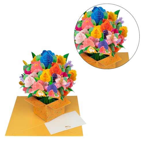 Pop-Up-Karten 3D-Blumengrußkarte Blumenstrauß für Muttertag, Vatertag, Denken Sie an Sie, handlicher Blumenstrauß Pop-Up-Karten 3D-Blumengrußkarte Blumenstrauß für Muttertag, Vatertag, Denken Sie an Sie, handlicher Blumenstrauß von HEEZOU