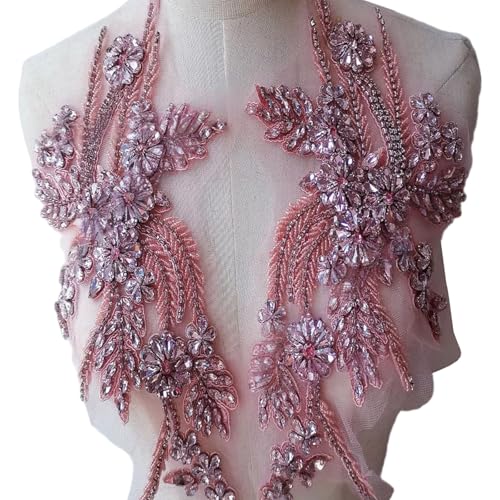 Strass-Spitzenstoff-Applikation mit Schmucksteinen zum Aufnähen für Hochzeit/Abendkleid, Kleidung, Modeprojekte, Handwerk Strass-Spitzenstoff-Applikation mit Schmucksteinen zum Aufnähen für Hochzeit/Abendkleid, Kleidung, Modeprojekte, Handwerk von HEEZOU