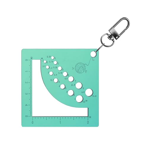 Stricknadel-Messgerät, Stricknadel-Messwerkzeug, Strickgarne, Messwerkzeug mit Schlüsselanhänger-Clip-Haken Stricknadel-Messgerät, Stricknadel-Messwerkzeug, Strickgarne, Messwerkzeug mit Schlüsselanhänger-Clip-Haken von HEEZOU