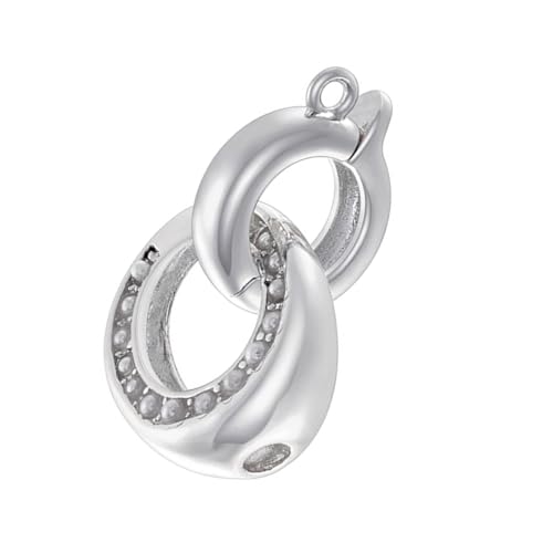 Verschluss mit kubischem Zirkonia, vielseitiger Kürzer für Halsketten und Armbänder, Schmuckherstellung, tragbares Zubehör Verschluss mit kubischem Zirkonia, vielseitiger Kürzer für Halsketten und Armbänder, Schmuckherstellung, tragbares Zubehör von HEEZOU
