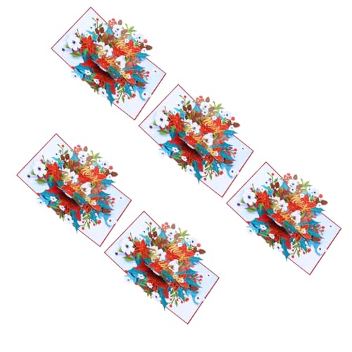 Weihnachtsblume 3D Faltbare Grußkarte Handgemachte Festival Designs Karte mit Einlegekarte für Private Nachrichten Weihnachtsblume 3D Faltbare Grußkarte Handgemachte Festival Designs Karte mit Einlegekarte für Private Nachrichten von HEEZOU