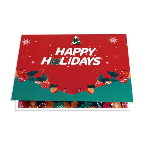 Weihnachtskarten-Set 3D-Grußkarten mit Nachricht & Umschlag festliche Dekorationen Weihnachtsfeier Weihnachtskarten-Set 3D-Grußkarten mit Nachricht & Umschlag festliche Dekorationen Weihnachtsfeier von HEEZOU