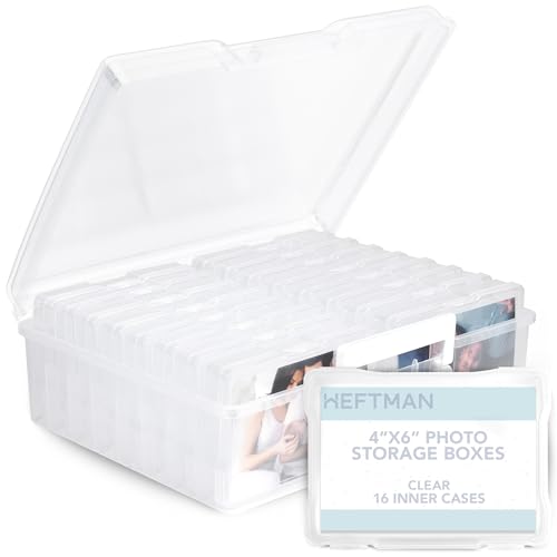 HEFTMAN 4 x 6 Foto-Aufbewahrungsboxen – Klare Foto-Aufbewahrungsbox mit 16 inneren Fotohüllen, hält 1600 Fotos – Transparente Saatgut-Aufbewahrungsbox Organizer HEFTMAN 4 x 6 Foto-Aufbewahrungsboxen – Klare Foto-Aufbewahrungsbox mit 16 inneren Fotohüllen, hält 1600 Fotos – Transparente Saatgut-Aufbewahrungsbox Organizer von HEFTMAN