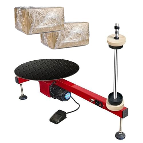 Stretch Film Packing Wrap, Materialwellenhöhe: 60/80 Cm, Hoher Geschwindigkeitsmotor, Wickelgeschwindigkeit: 50 U/min, Fußschalter Steuert Die Filmausgabe, Einfache Installation,60cm von HEGGMKK
