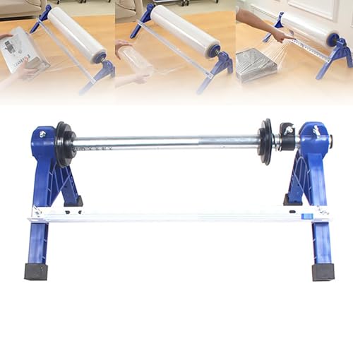 Tabletop-Stretchfilmspender, Einstellbare Spannung, Fünf Größen: 50/60/70/80 /90/100 Cm, Breite: 28 Cm, Höhe: 17 Cm, Mit Gummifüßen Und Klebstoffhaken, Fest Und Rutschfest,60 von HEGGMKK