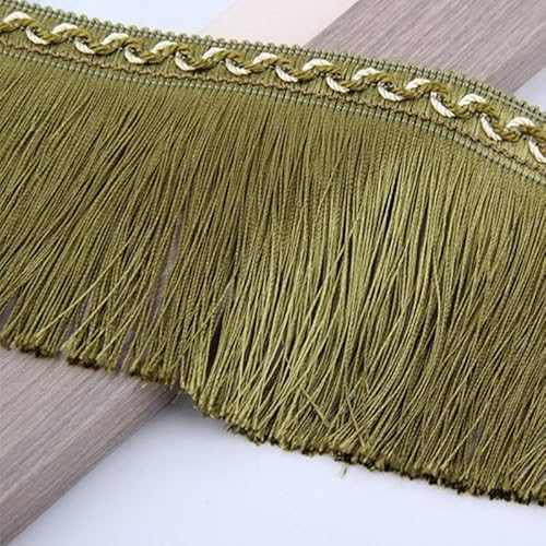 13 Meter elegantes Spitzenband mit Quasten und Fransen for selbstgemachte Kleider, Kleidungsstücke, Party-Dekoration zu Hause und Nähzubehör(Dark Green) von HEHEH