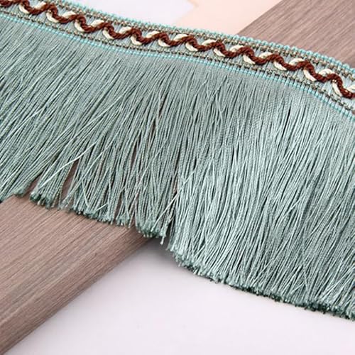 13 Meter elegantes Spitzenband mit Quasten und Fransen for selbstgemachte Kleider, Kleidungsstücke, Party-Dekoration zu Hause und Nähzubehör(Light Green) von HEHEH