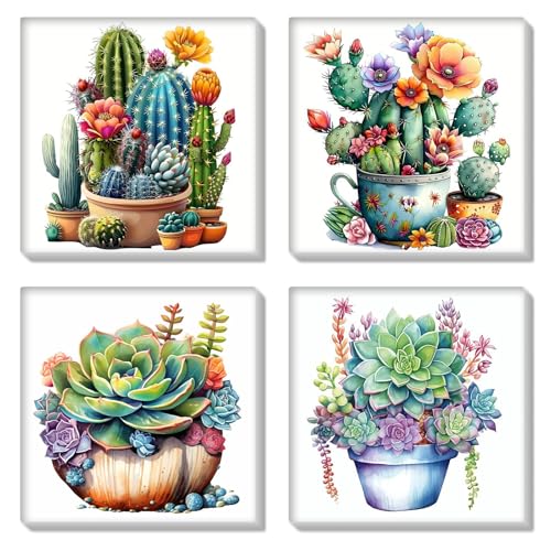 HEIBAGO 4 Pack Malen nach Zahlen Mit Rahmen, DIY Kaktus Blume Ölmalerei Malen nach Zahlen Kit für Erwachsene, Anfänger, Sukkulente Malen nach Zahlen Kunsthandwerk Bilder,8×8 inch HEIBAGO 4 Pack Malen nach Zahlen Mit Rahmen, DIY Kaktus Blume Ölmalerei Malen nach Zahlen Kit für Erwachsene, Anfänger, Sukkulente Malen nach Zahlen Kunsthandwerk Bilder,8×8 inch von HEIBAGO