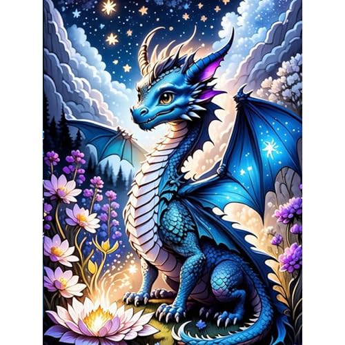 HEIBAGO 5D Diamond Painting, Drache Full Drill Diamant Painting Sets Für Erwachsene Anfänger, DIY Cross Embroidery Diamant Kunst Blume Diamond Art Bilder Für Home Wand Dekor 30 * 40cm HEIBAGO 5D Diamond Painting, Drache Full Drill Diamant Painting Sets Für Erwachsene Anfänger, DIY Cross Embroidery Diamant Kunst Blume Diamond Art Bilder Für Home Wand Dekor 30 * 40cm von HEIBAGO