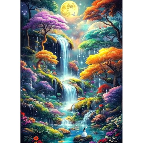 HEIBAGO 5D Diamond Painting, Fantasie Landschaft Full Drill Diamant Painting Sets Für Erwachsene Anfänger, DIY Cross Embroidery Diamant Kunst Wasserfall Diamond Art Bilder Für Home Wand Dekor 30*40cm HEIBAGO 5D Diamond Painting, Fantasie Landschaft Full Drill Diamant Painting Sets Für Erwachsene Anfänger, DIY Cross Embroidery Diamant Kunst Wasserfall Diamond Art Bilder Für Home Wand Dekor 30*40cm von HEIBAGO
